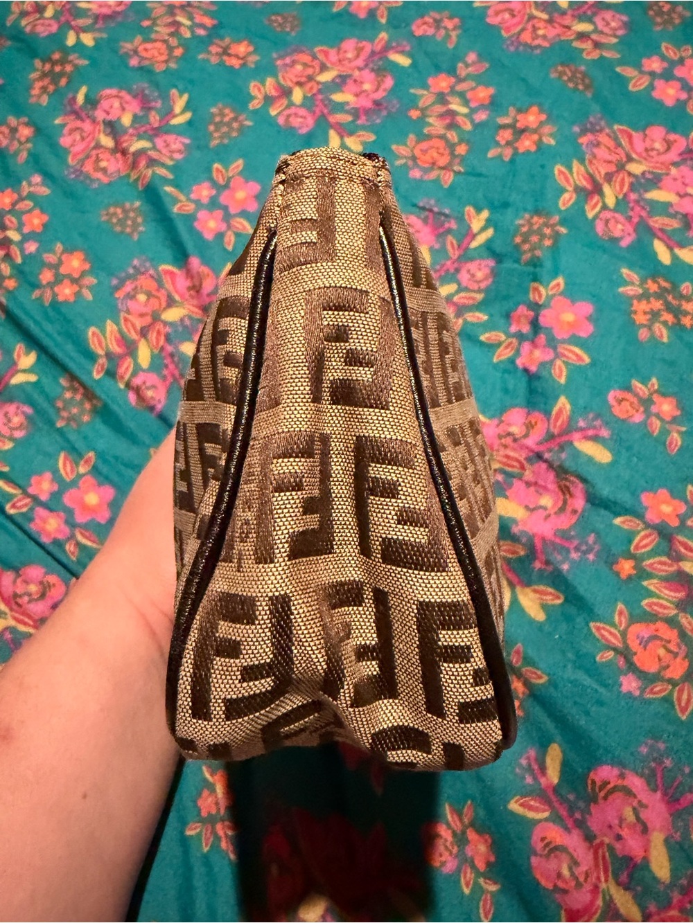 Fendi Brown Zucca Canvas Pochette - Picture 5 of 10